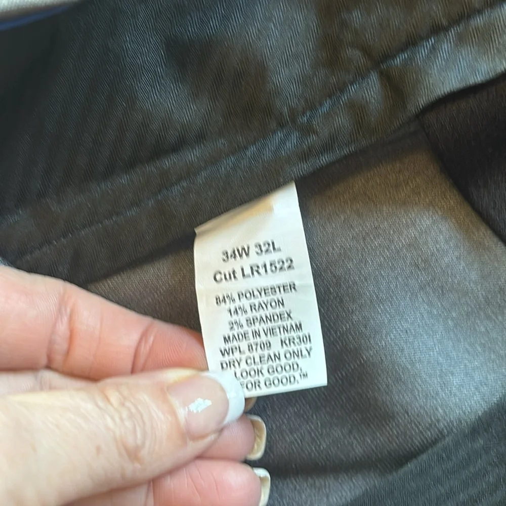 NWT Kenneth Cole Reaction Gray Slim Fit Flex Suit-Separate Pants 34 x 32